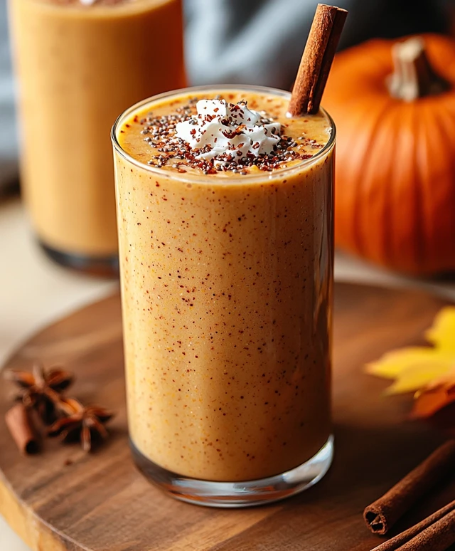 Healthy pumpkin smoothie