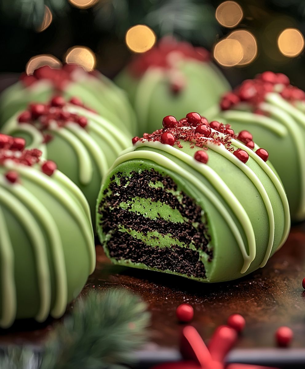 Grinch Oreo Balls