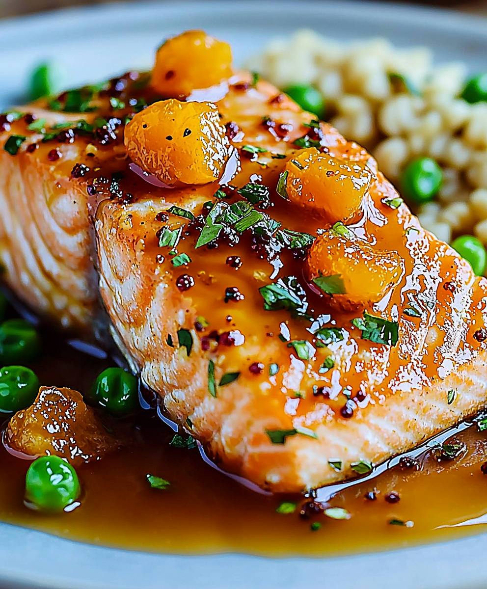 Apricot Dijon Glazed Salmon