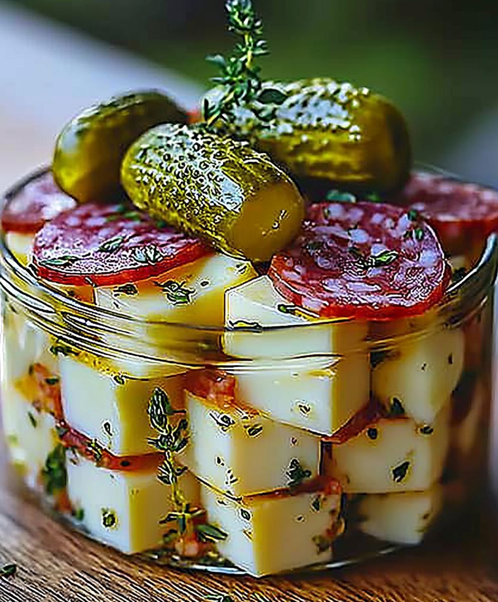 Marinated cheese appetizer