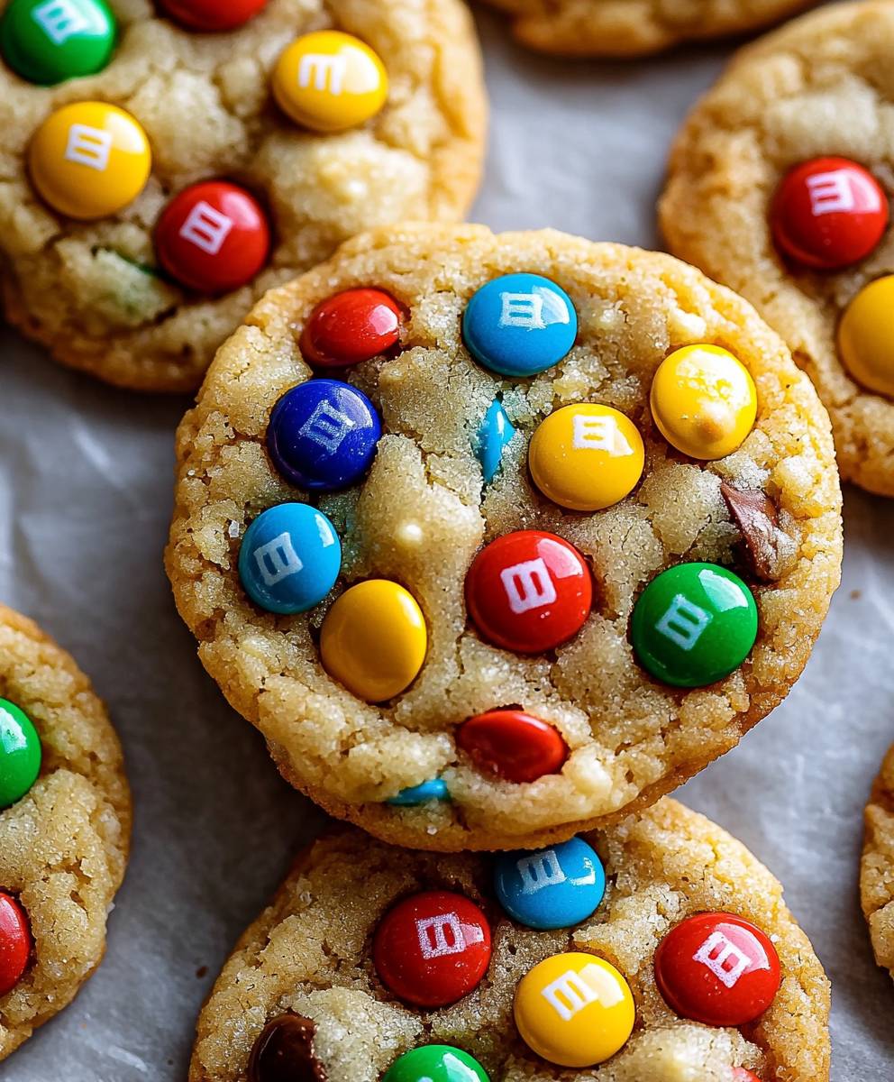 Soft Baked M&M Cookies