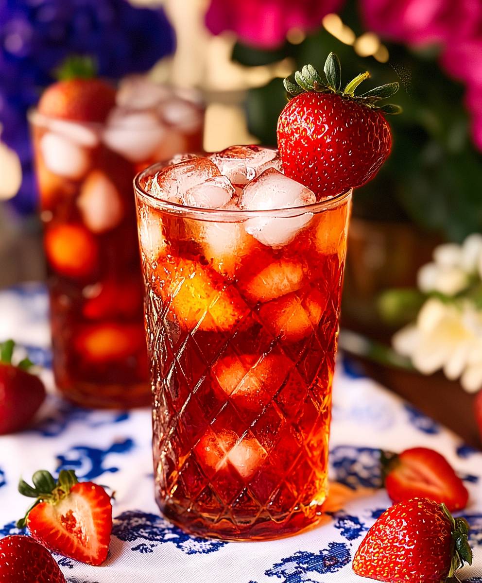 Strawberry sweet tea
