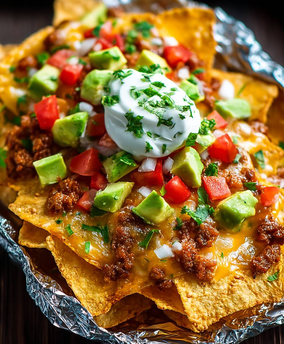 Foil Pack Baked Nachos