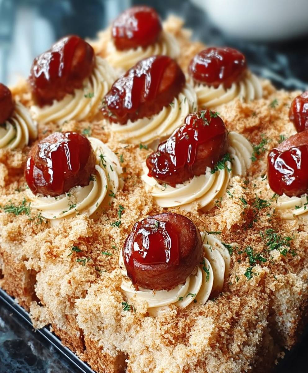 Frankfurter wreath slices