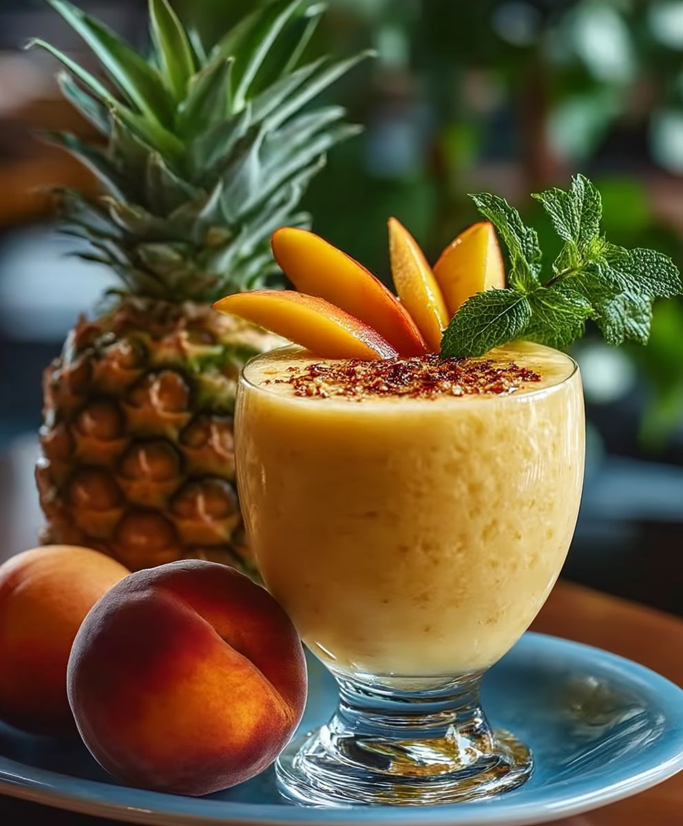 Pineapple peach smoothie