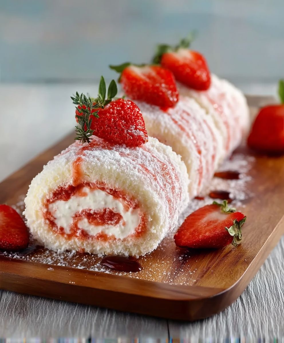 Strawberry Shortcake Cheesecake Rolls