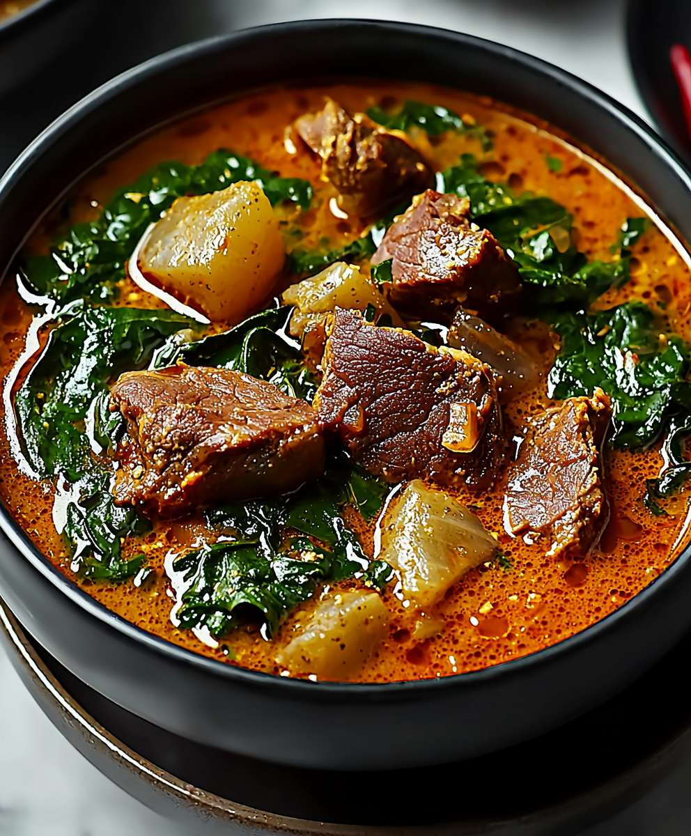 Egusi Soup Goat Meat Spinach