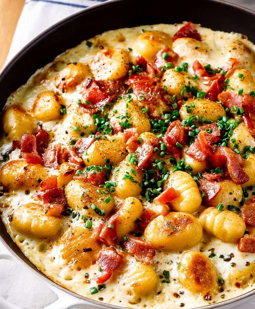 Gnocchi bacon casserole