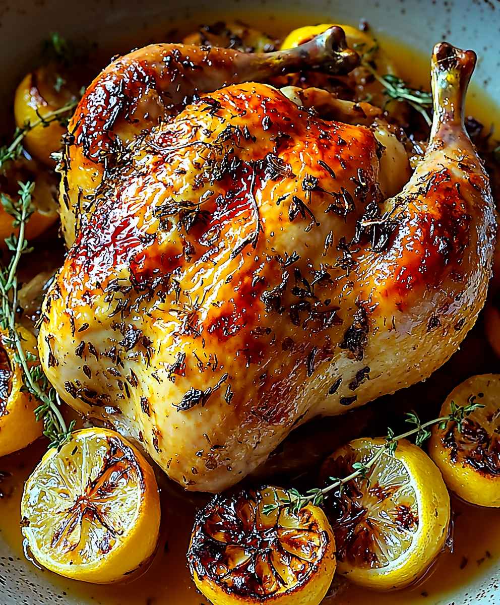 Lemon Garlic Roast Chicken
