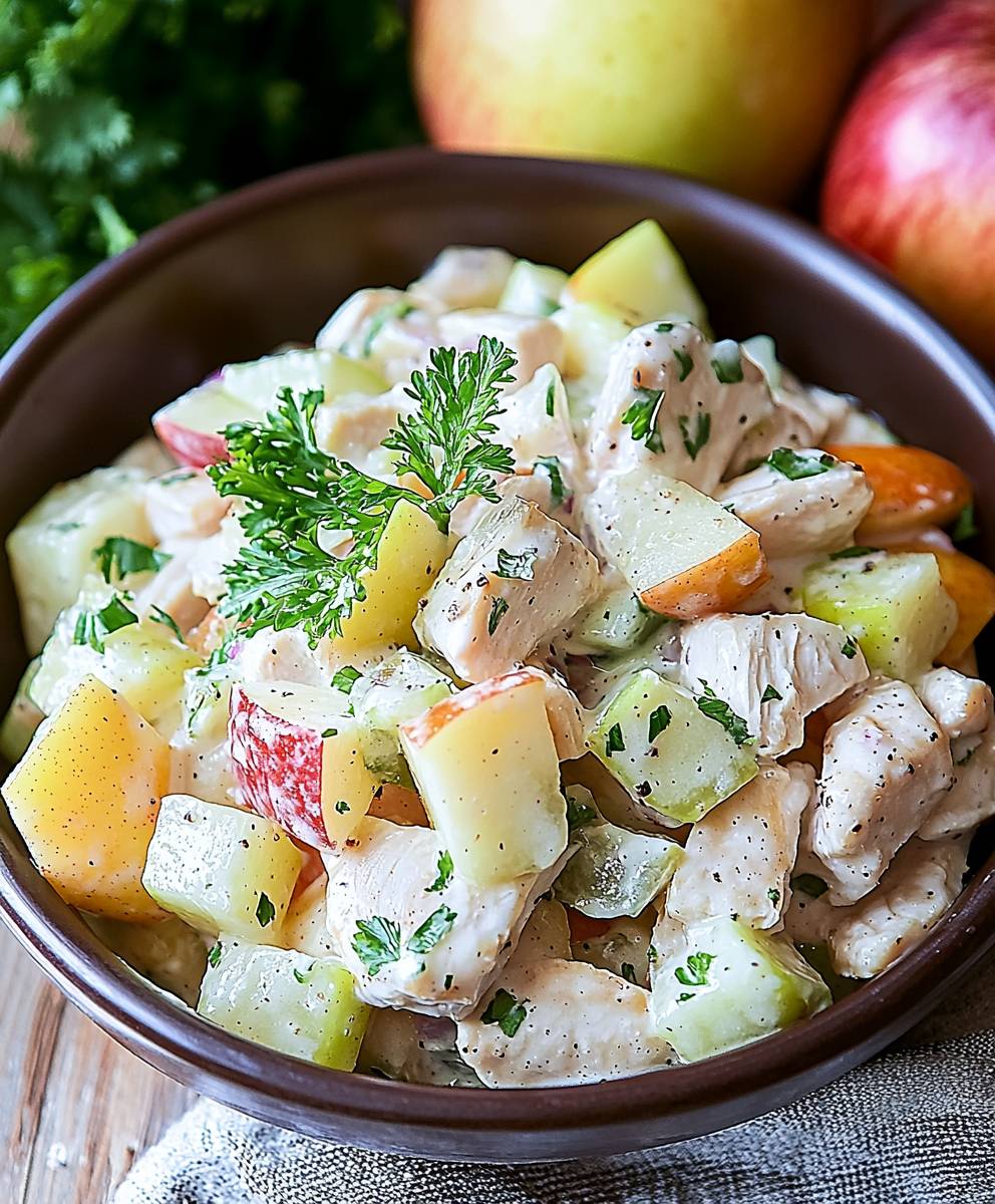 Chicken apple grape salad