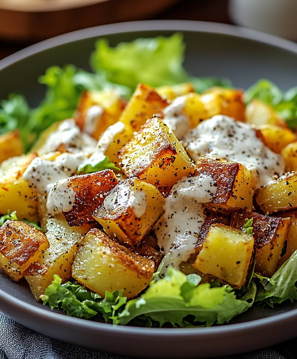 Crispy Potato Caesar Salad