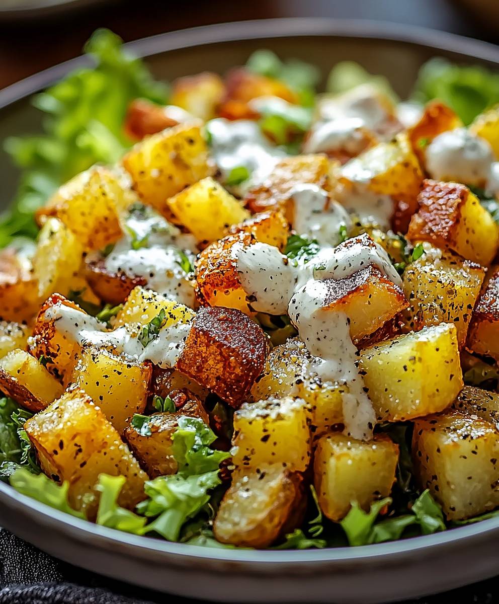 Crispy Potato Caesar Salad