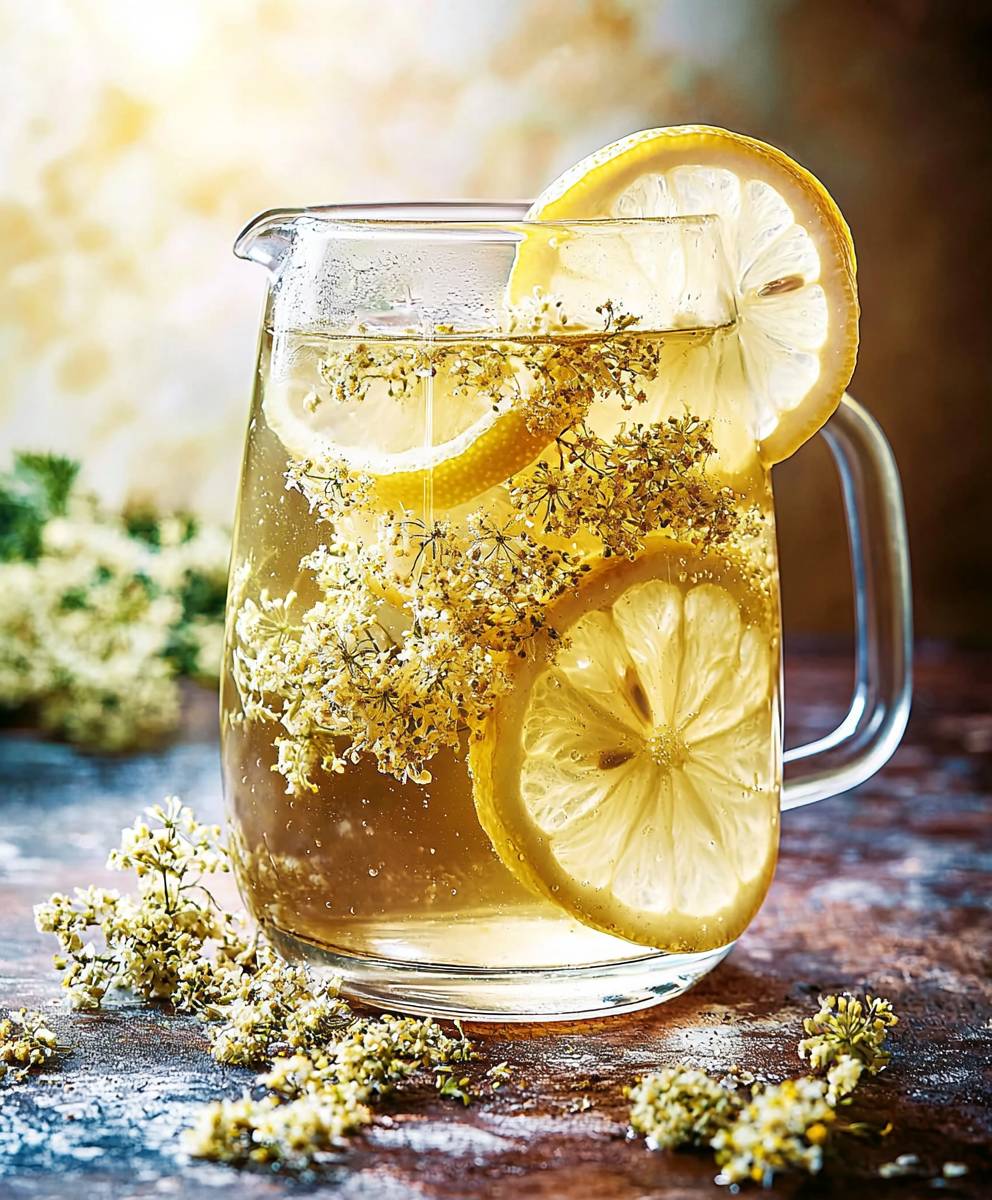 Elderflower syrup lemon