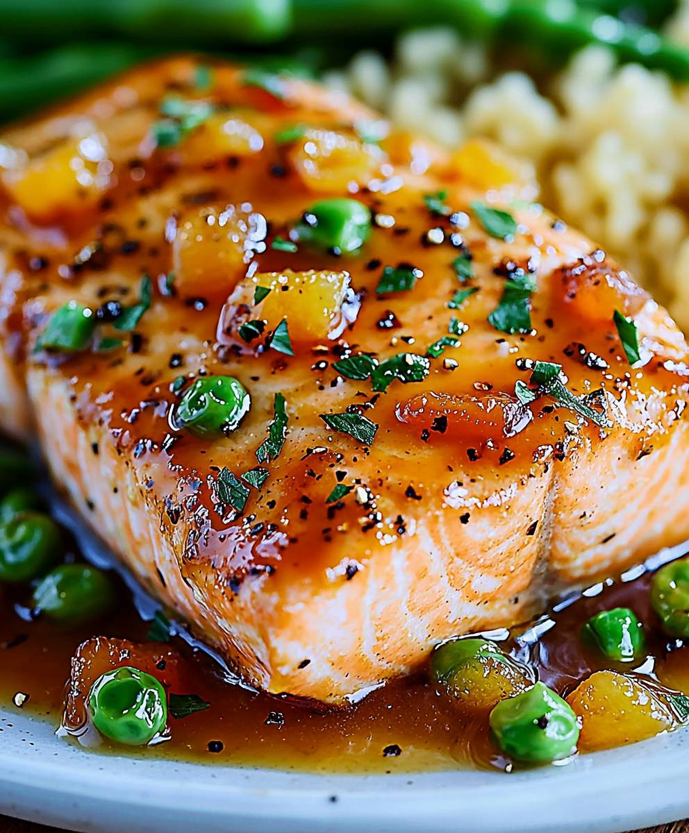 Apricot Dijon Glazed Salmon