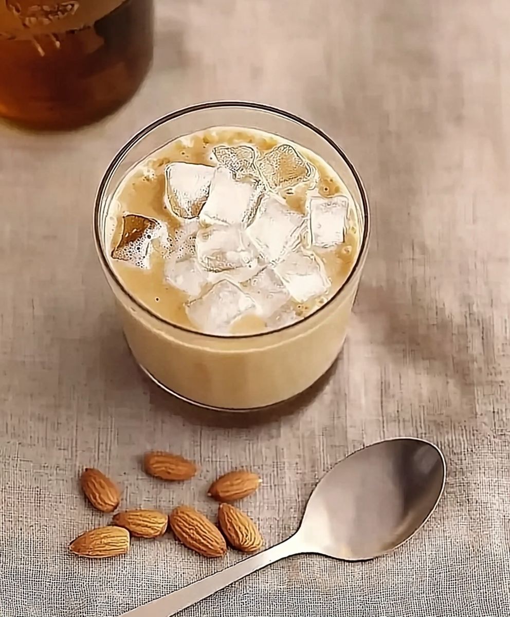 Almond milk cafe frappe