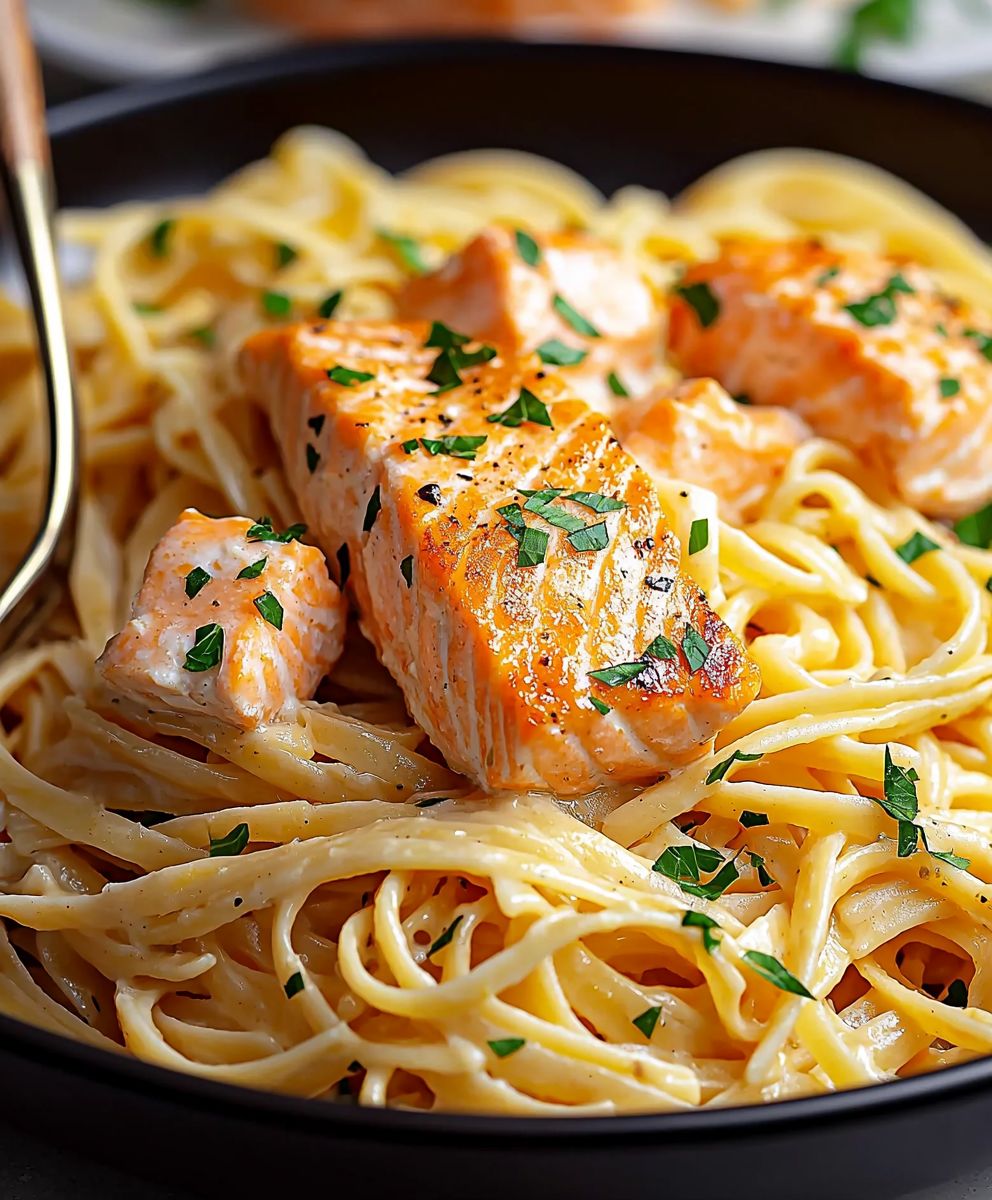 Salmon pasta