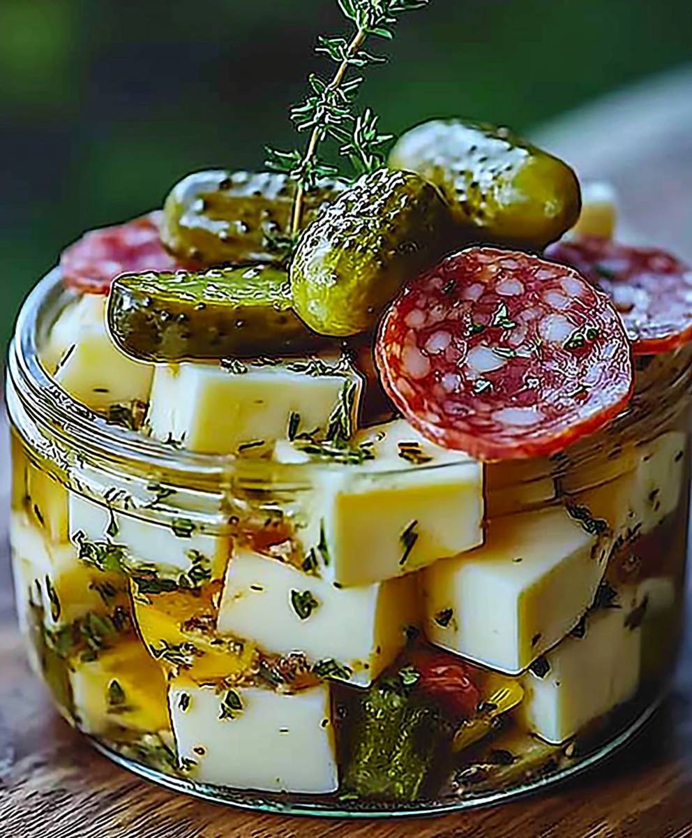 Marinated cheese appetizer