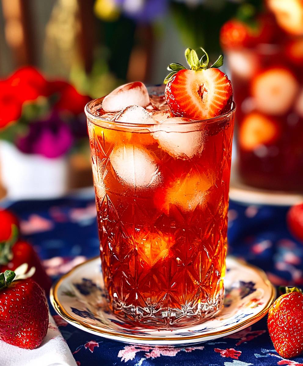Strawberry sweet tea