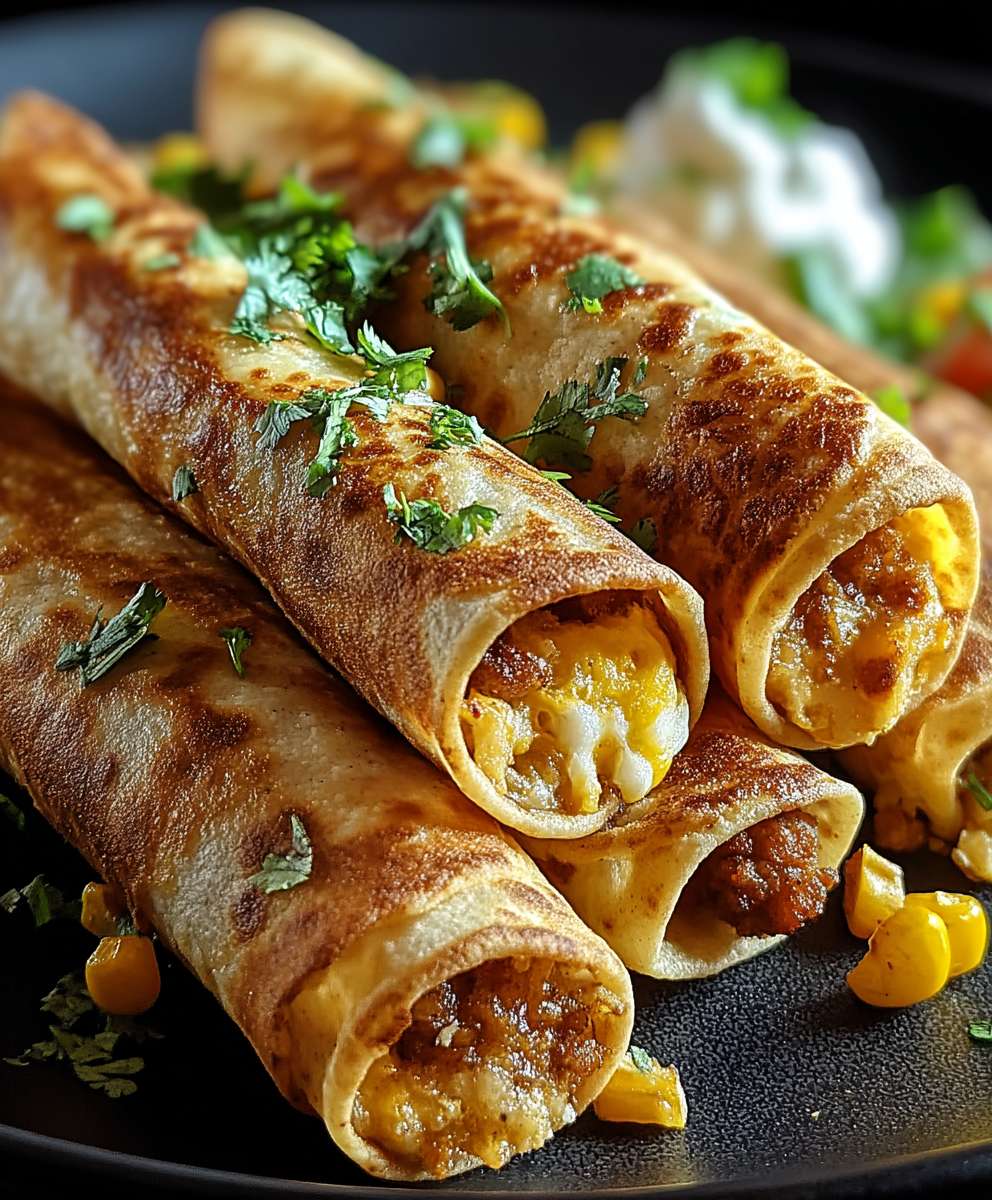 Breakfast Taquitos aus dem Ofen