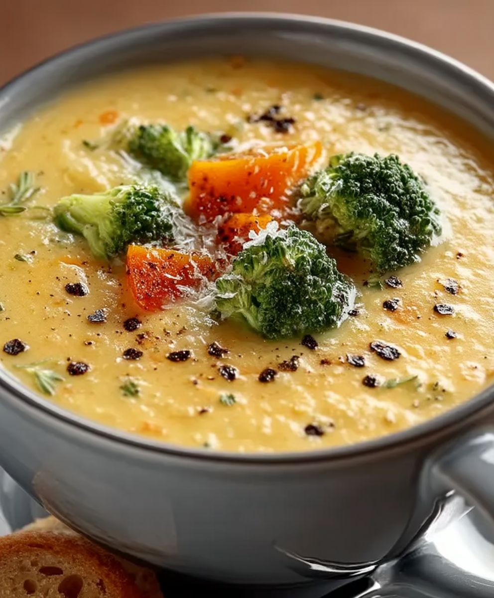 Skinny Broccoli Cheddar Soup