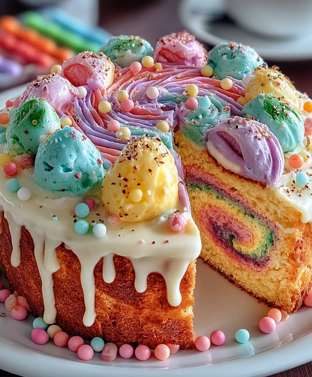 Easter swirl cake