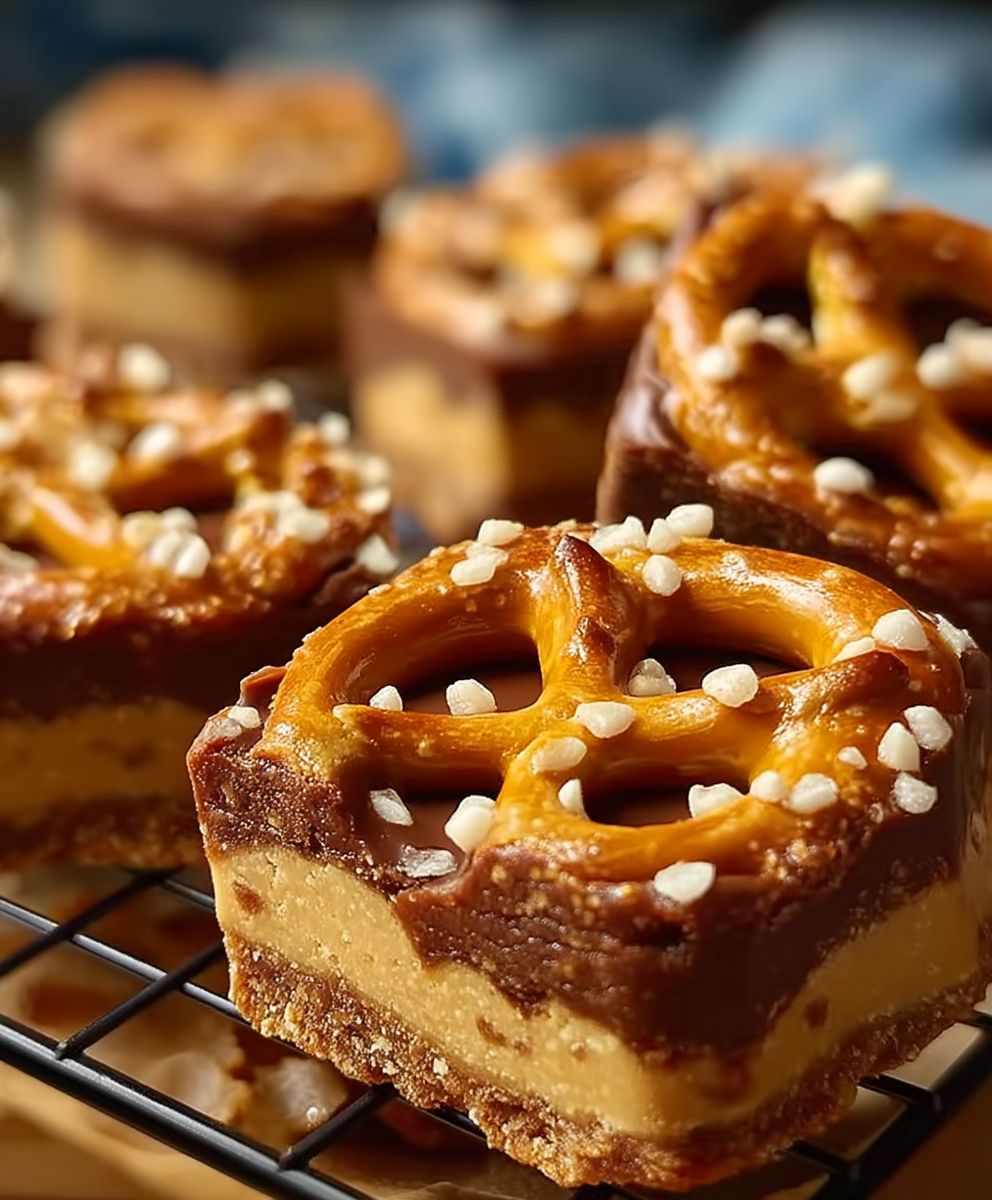 Peanut butter pretzel bars