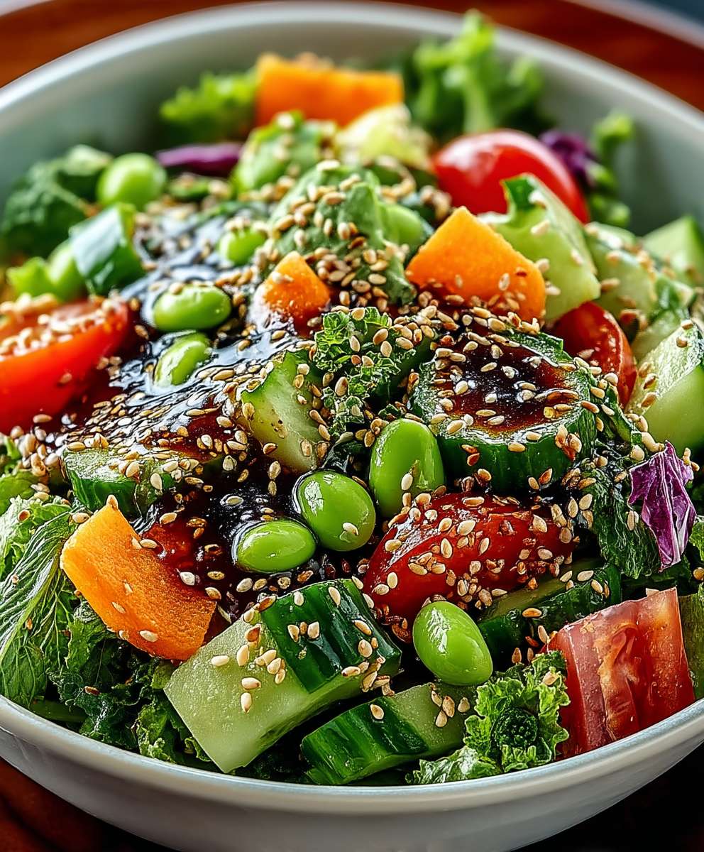 Asian dressing salad