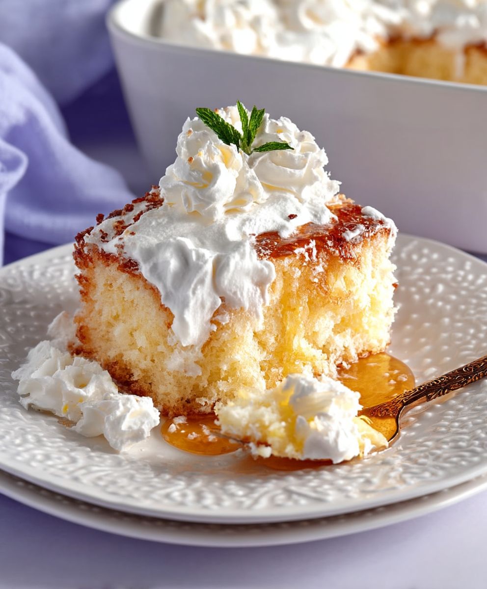 Pineapple angel food cake