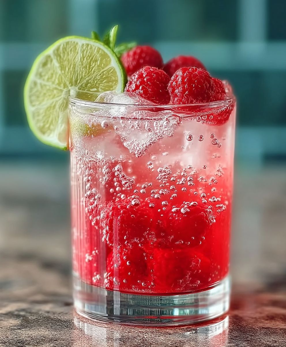 Raspberry Lime Fizz Mocktail