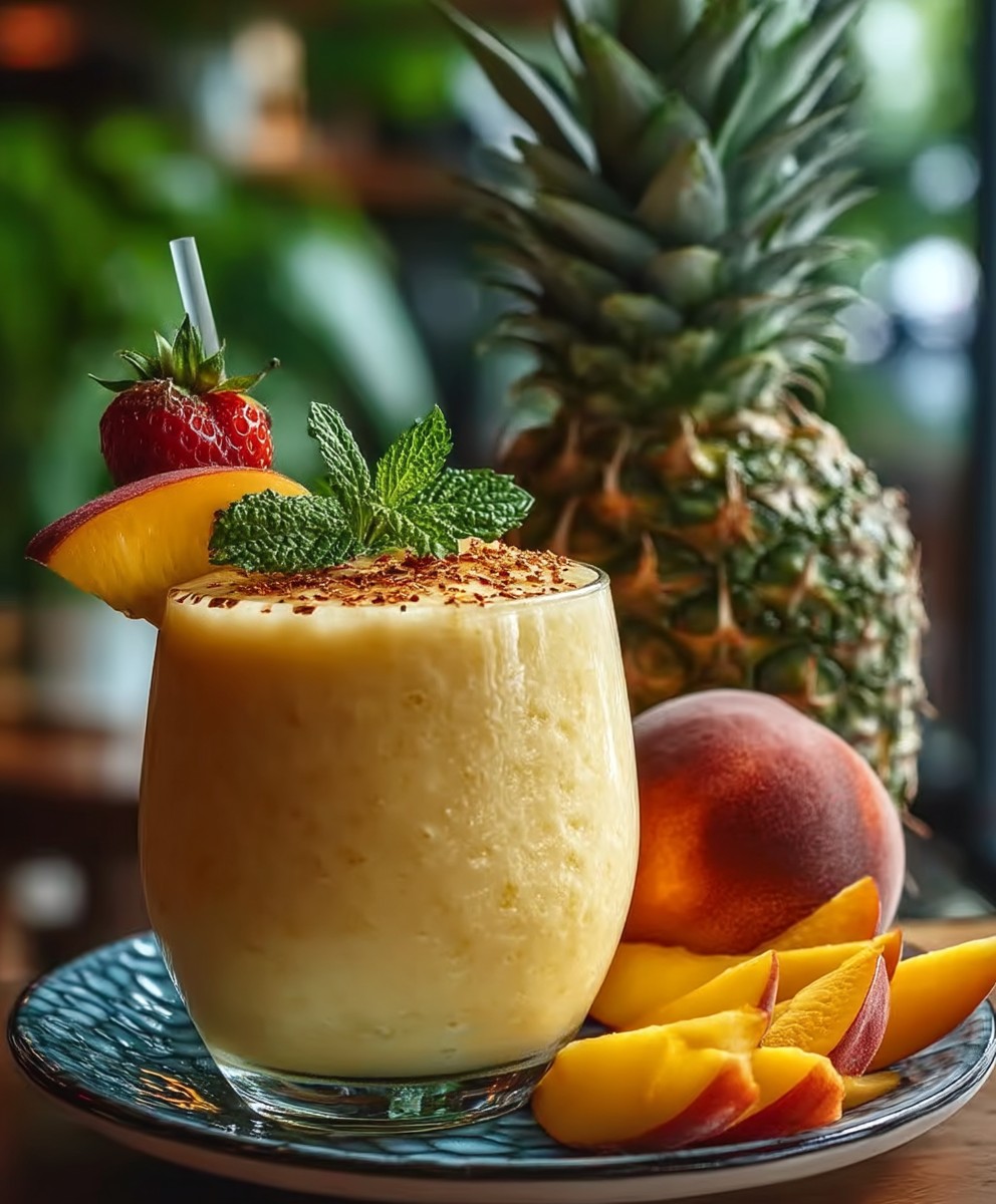 Pineapple peach smoothie