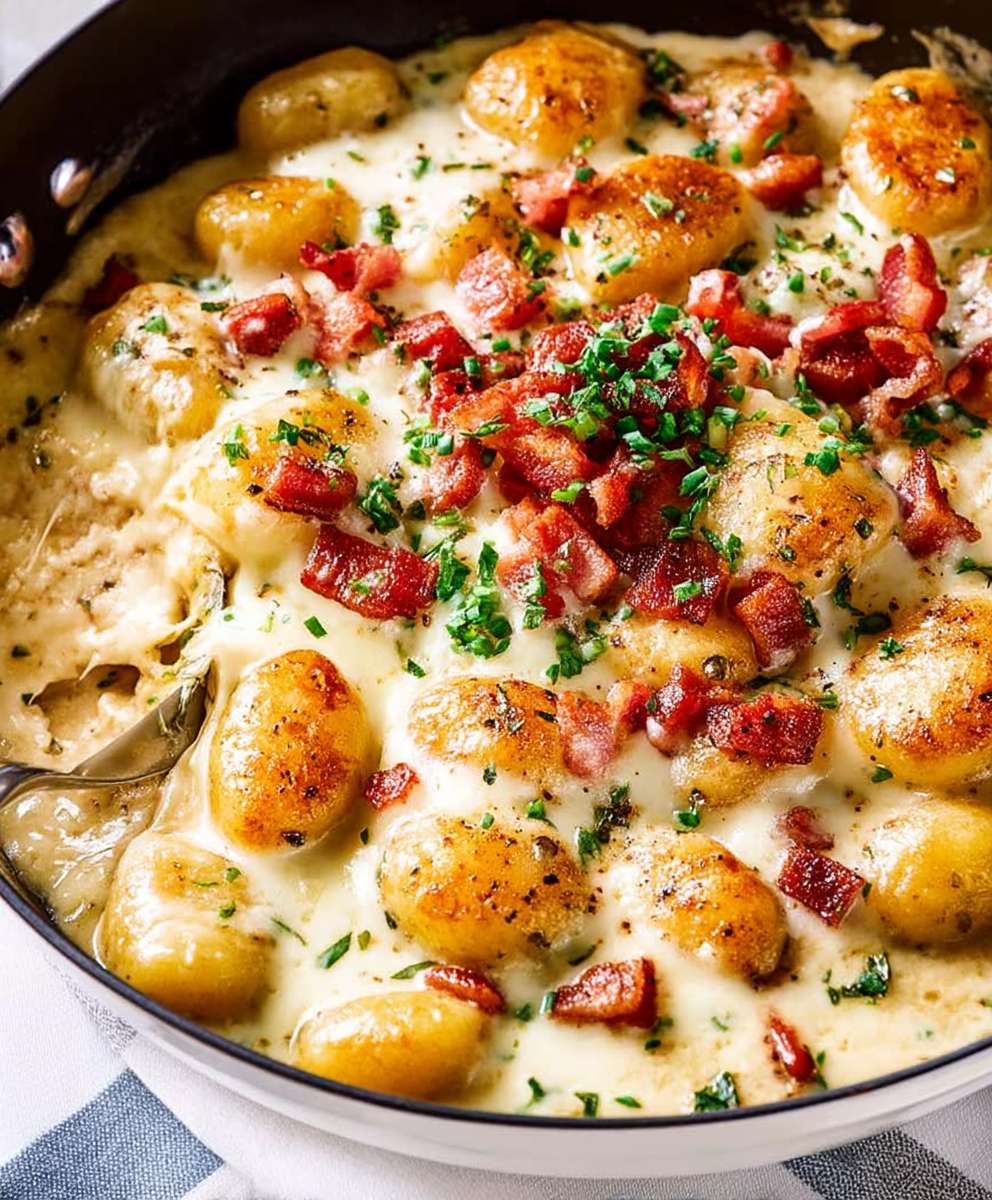 Gnocchi bacon casserole