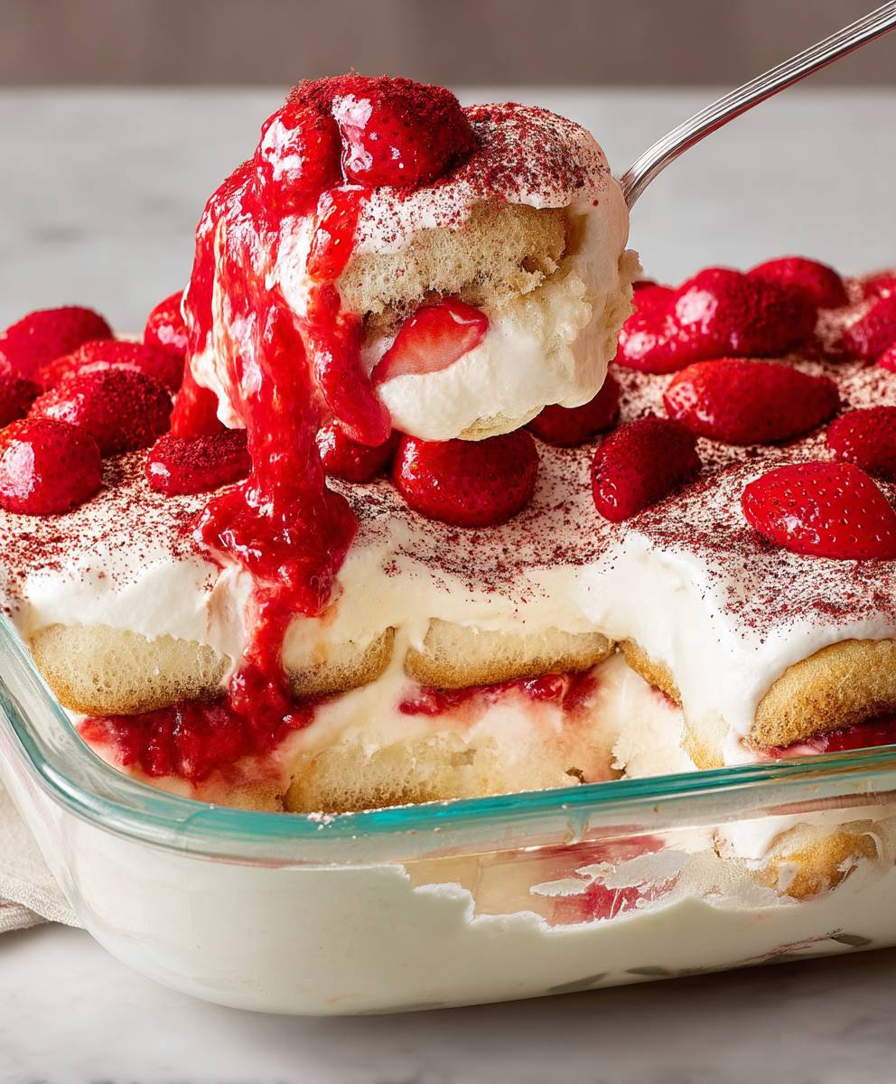 Strawberries Cream Tiramisu