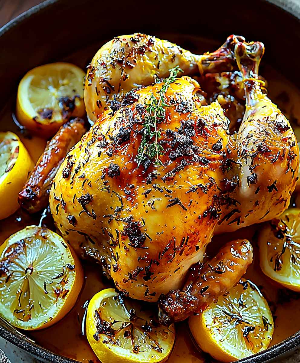 Lemon Garlic Roast Chicken