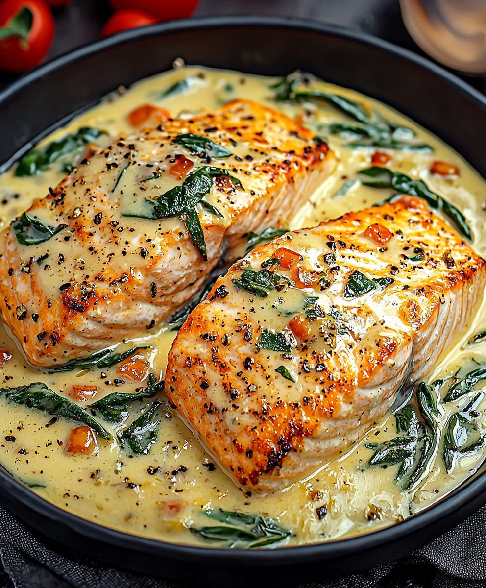 Creamy Salmon Florentine