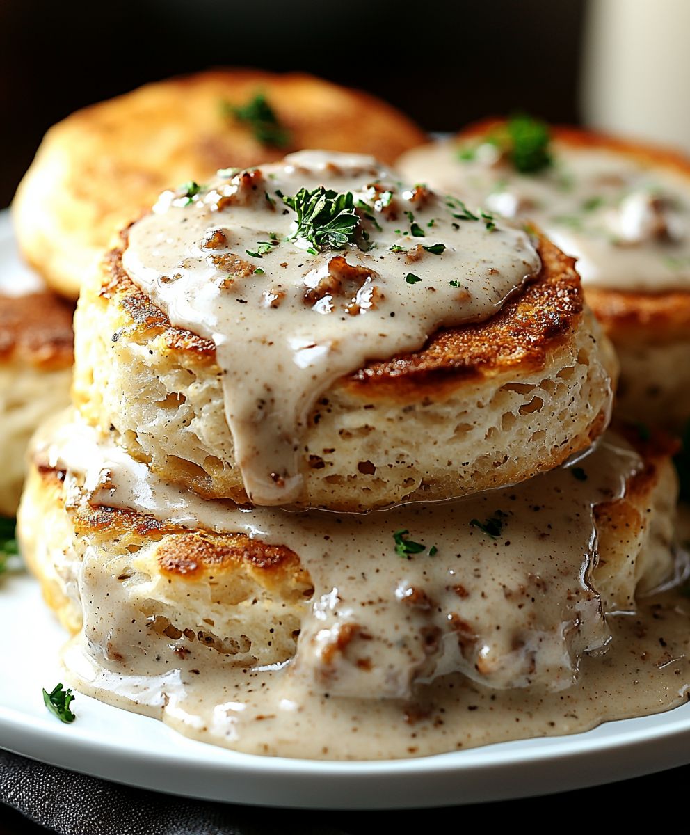Biscuits and sausage gravy