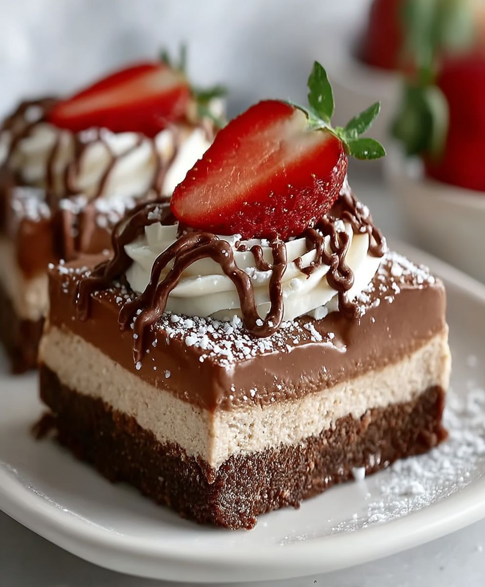 Nutella Cheesecake Bars