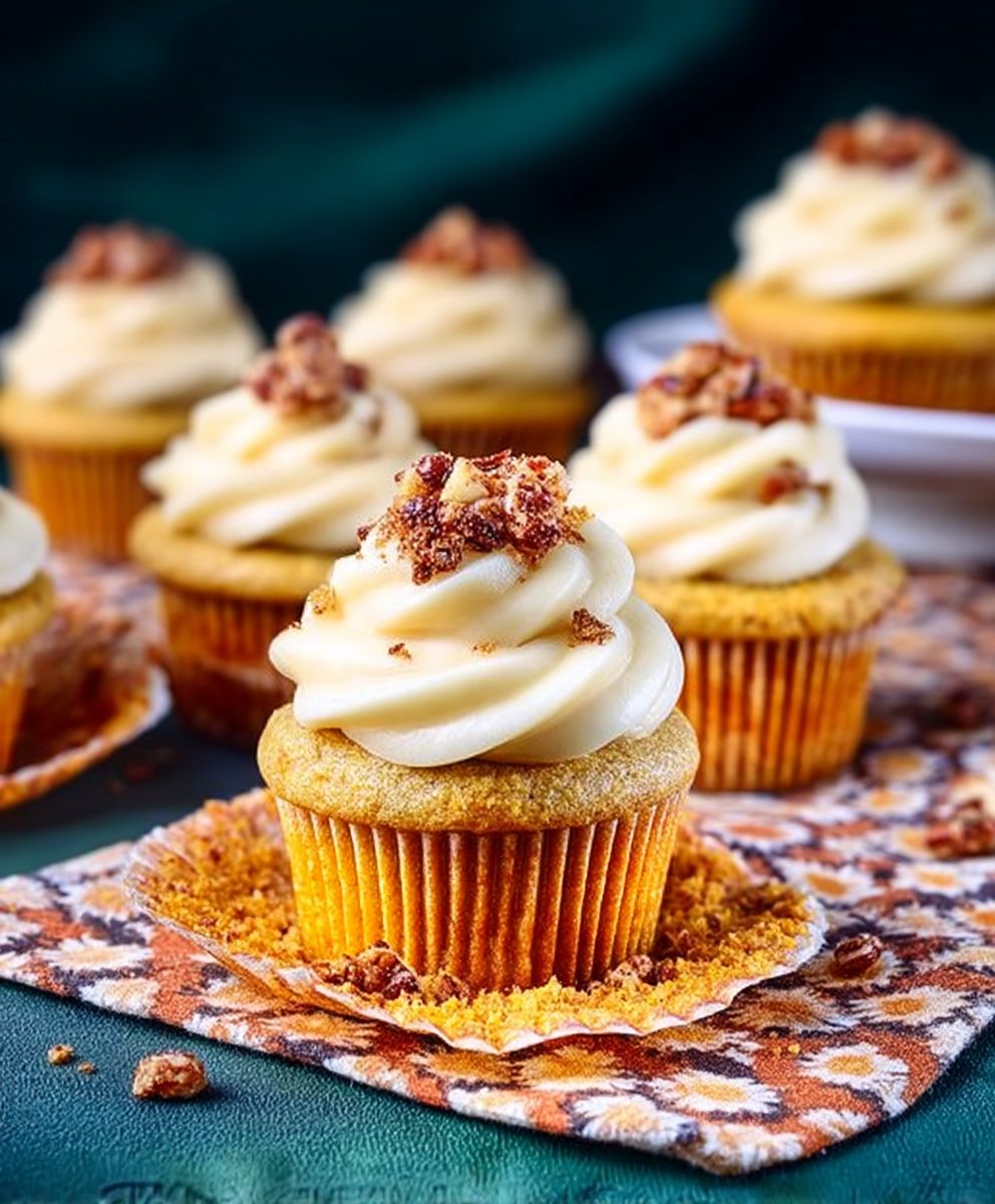 Pumpkin spice filled cupcakes