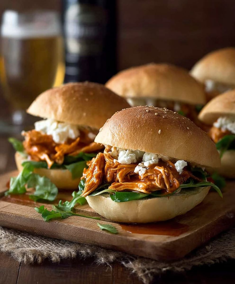 Honey Buffalo Chicken Sliders