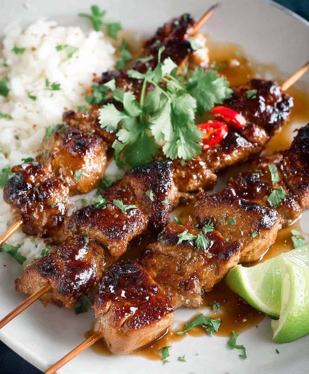 Honey Sriracha Chicken Skewers