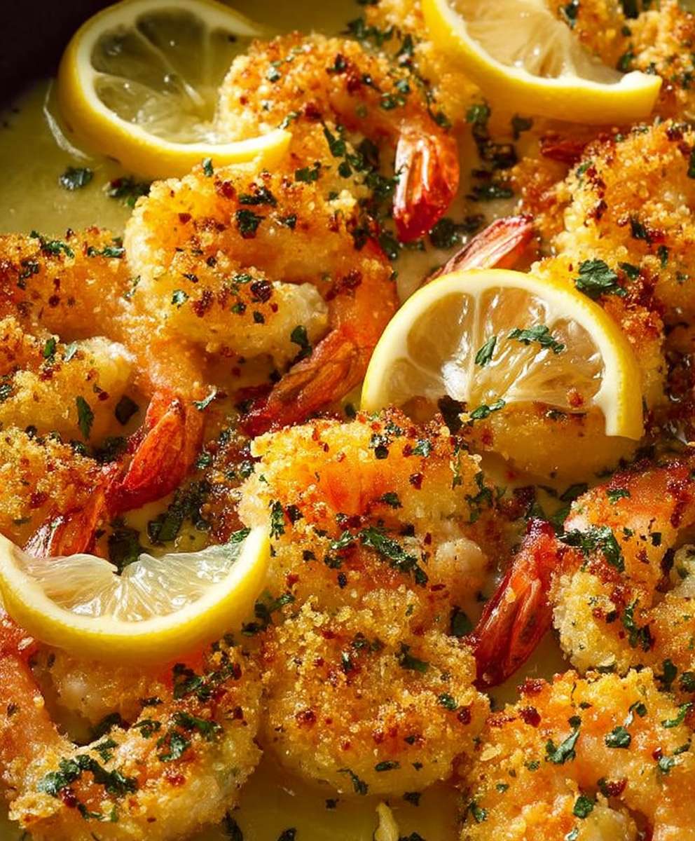 Garlic butter baked shrimp