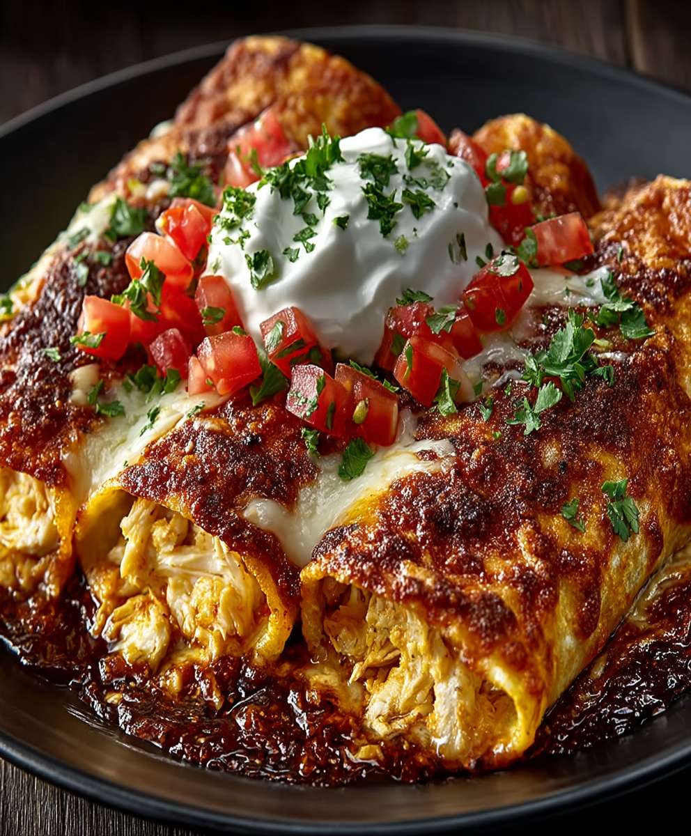Cottage Cheese Chicken Enchiladas