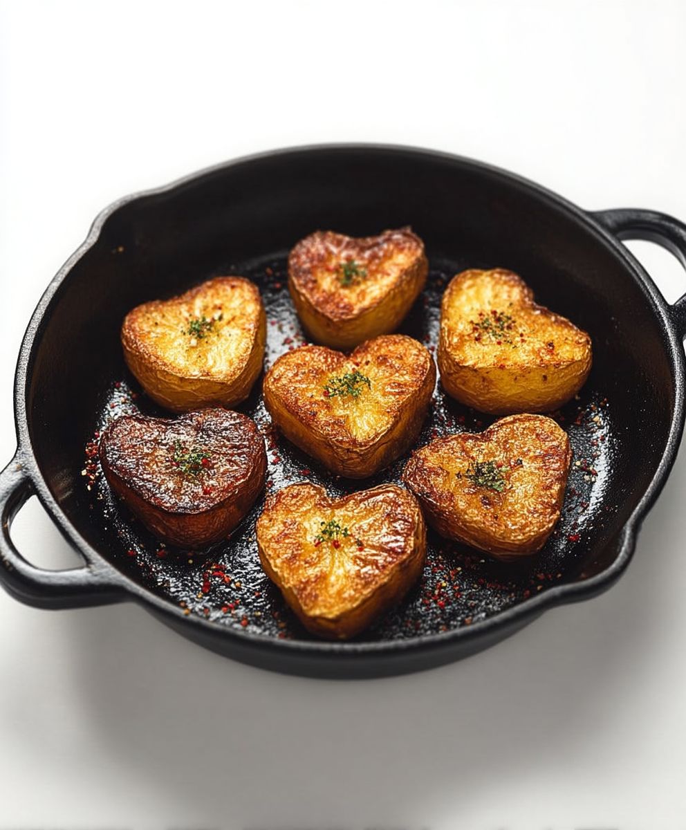 Heart Shaped Roasted Potatoes