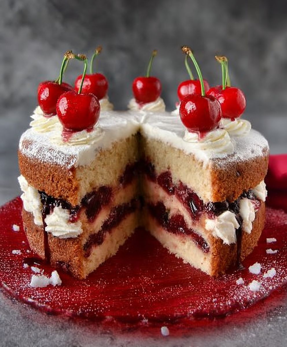 Cherry Smashed Cake