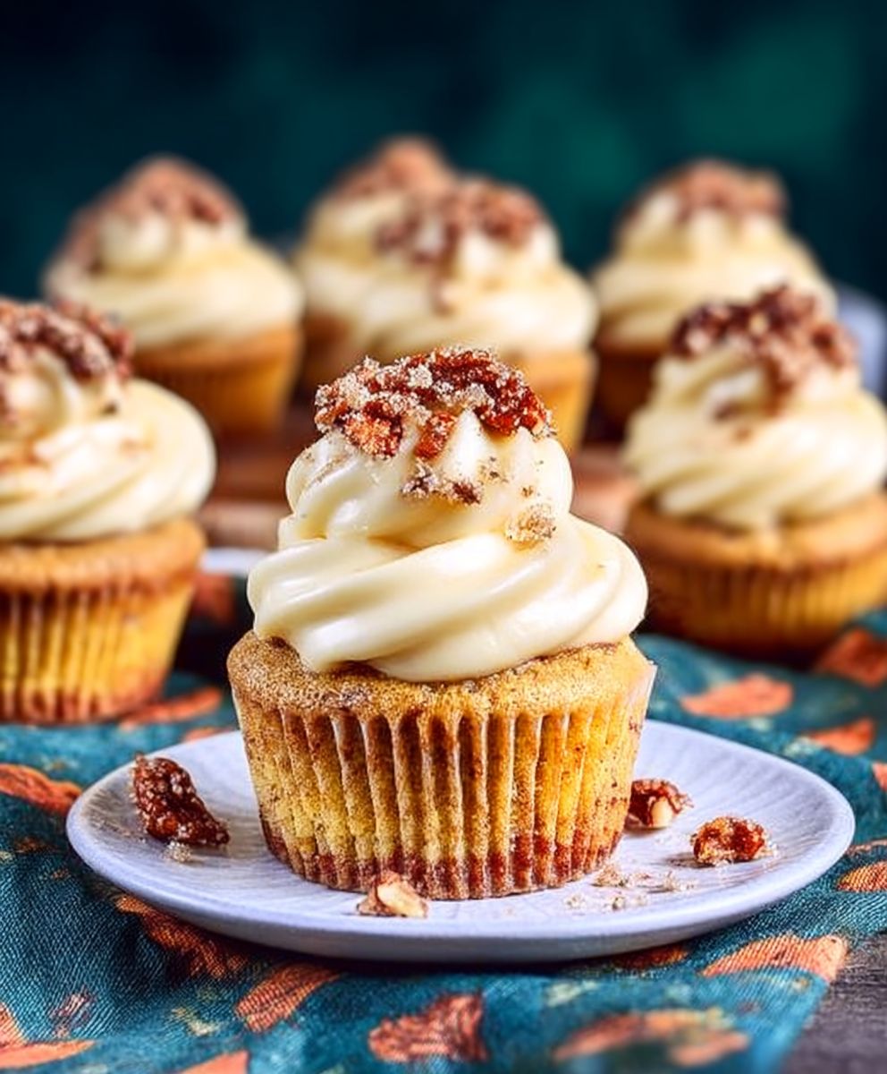 Pumpkin spice filled cupcakes