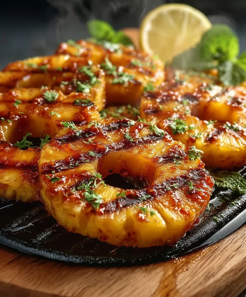Grilled Pineapple Honey Cinnamon