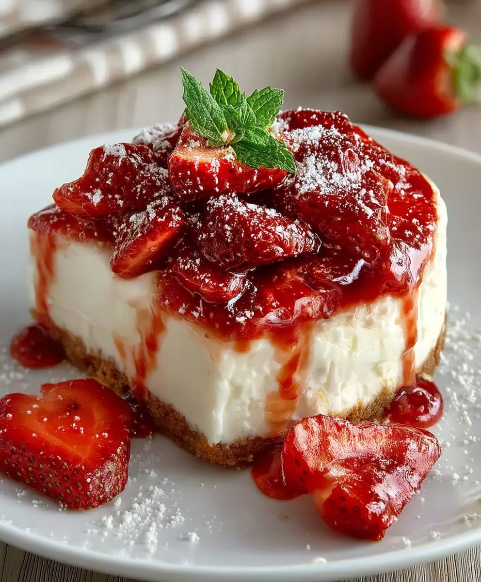 Strawberry Cheesecake No Bake