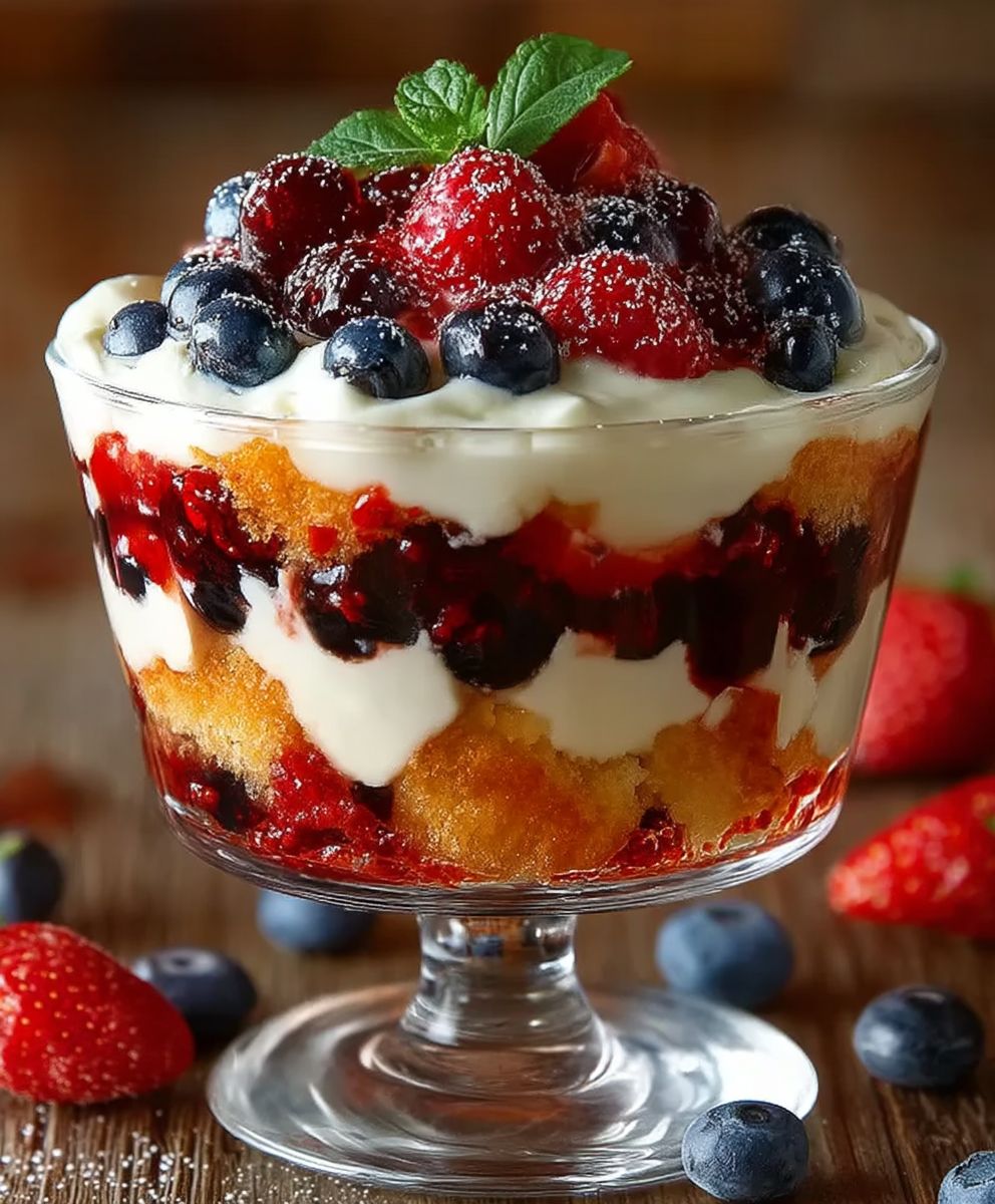 Red White Blue Trifle