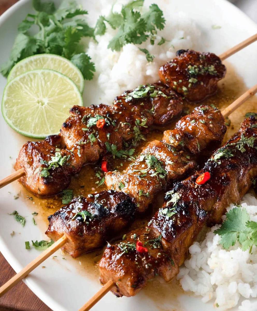 Honey Sriracha Chicken Skewers