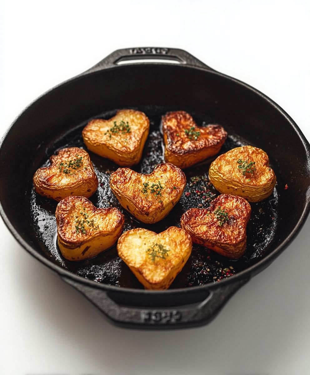 Heart Shaped Roasted Potatoes