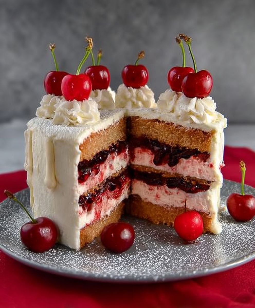 Cherry Smashed Cake